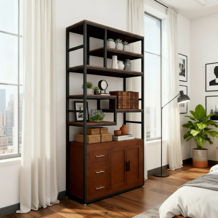 Librero San Francisco Con Credenza