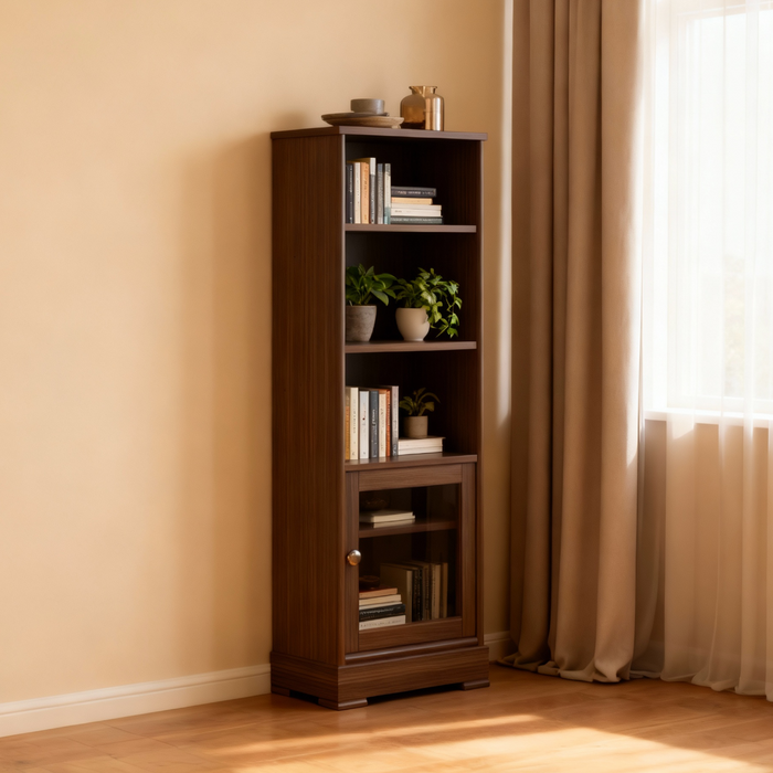 Librero Vera con puerta Cristal