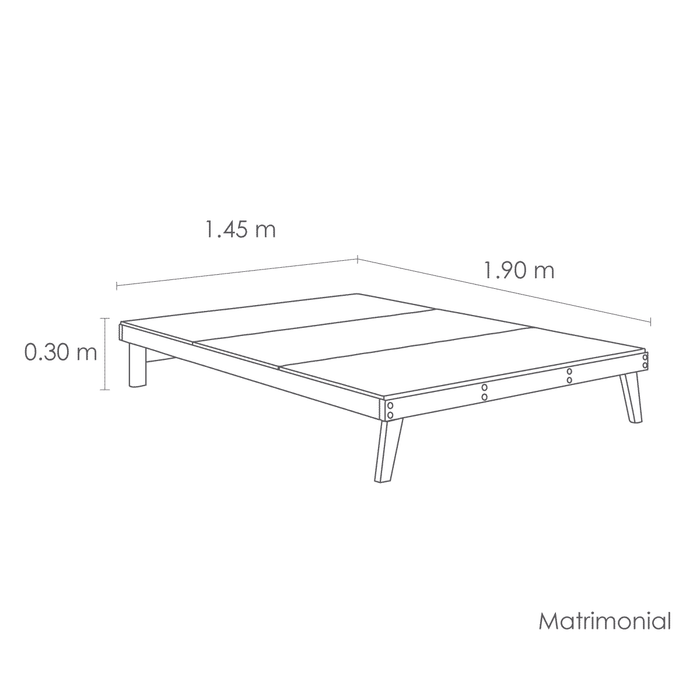 Base Para Cama Pop Nórdica Matrimonial