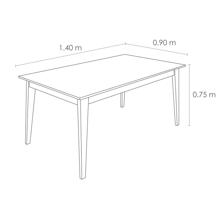 Mesa Pop Nórdica 1.40 m
