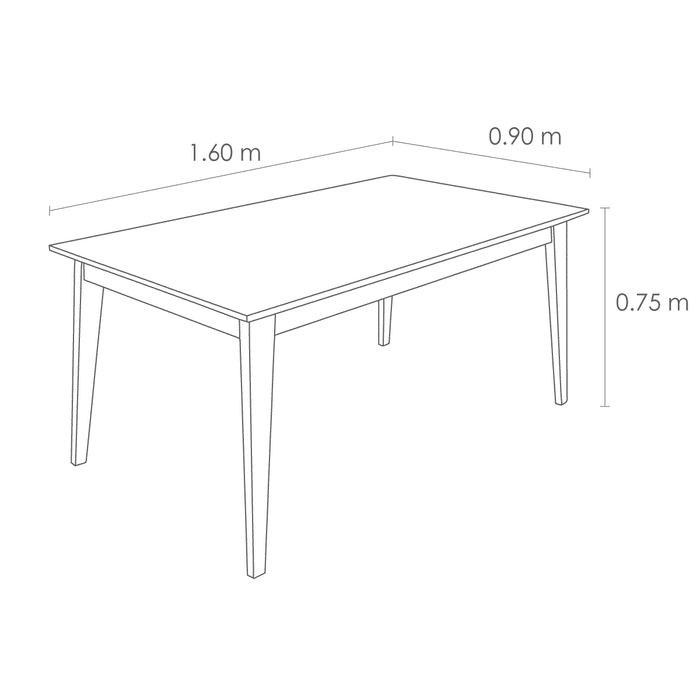 Mesa Pop Nórdica 1.60 m