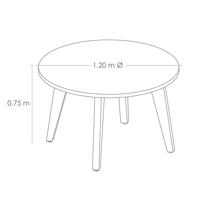 Mesa Pop Redonda 1.20 Diam.