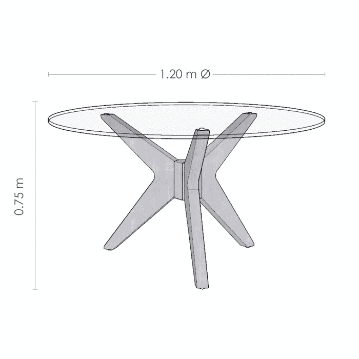 Mesa Lunas 1.20 Diam.