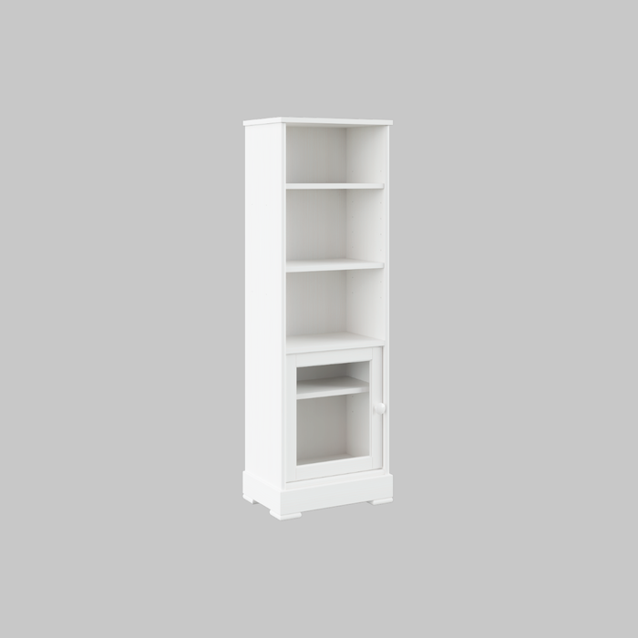 Librero Vera con puerta Cristal